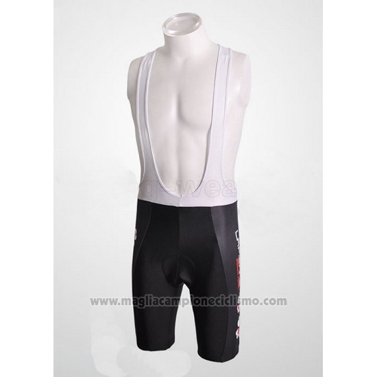2010 Abbigliamento Ciclismo FDJ Bianco e Nero Manica Corta e Salopette